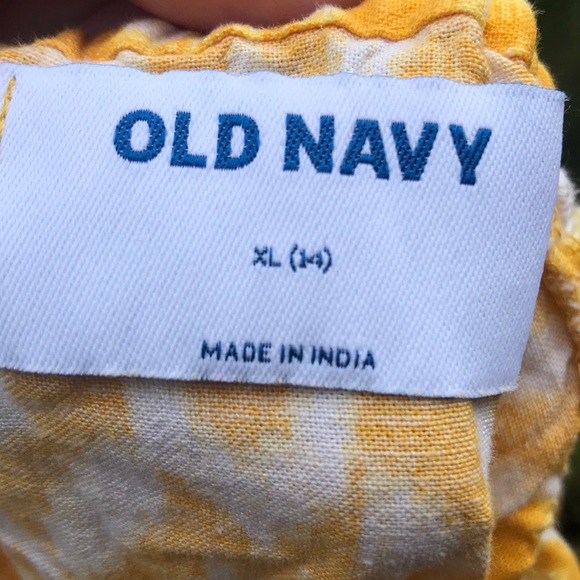 Old Navy Girls Size XL (14)  Yellow print Romper - Picture 5 of 6